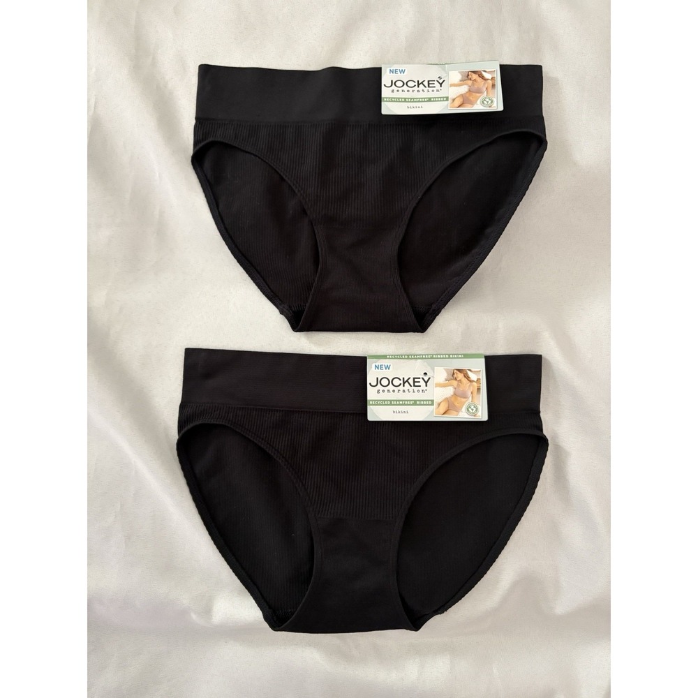 NEW Jockey Generation Seamfree Ribbed Bikini Panty Women's Size Small 2 Pair